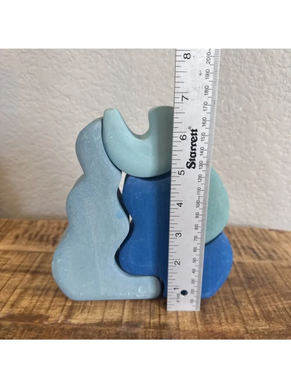 GRIMM'S Waldorf Water LARGE Wooden Blocks, Blue Used Casa Luna Set Of 4